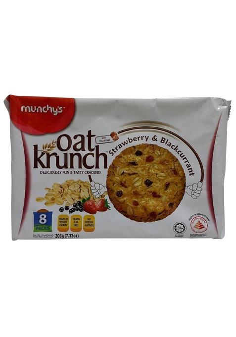 Munchy'S Oat Krunch - Strawberry And Blackcurrant, 208G Pack