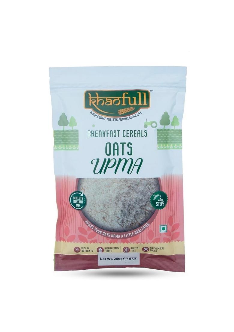 Khaofull Oats Upma – Ready-To-Cook Healthy Breakfast | High-Fiber, Wholesome Oats With Vegetables & Seasonings | (500G)