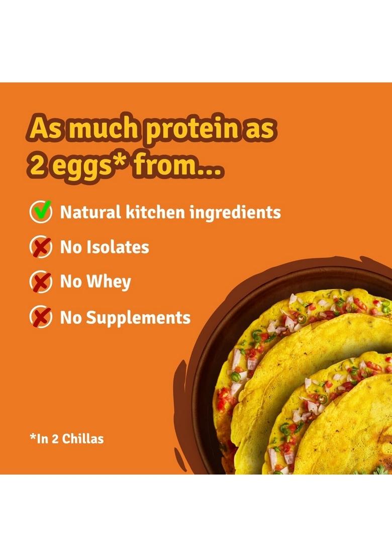 Prolicious High Protein High Fiber Oats Chilla Mix | Plant Based | Nutritious | No Palm Oil | No Trans-Fat | Ready To Cook | 400G Pack