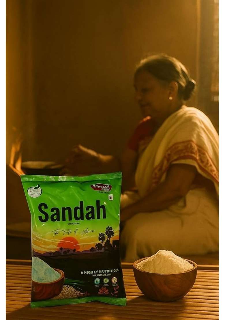 Bhogali Jalpan Sandah | Traditional Assamese Nutritious Cereal | Gluten-Free, No Preservatives, 100% Natural (Pack Of 2) - Indya