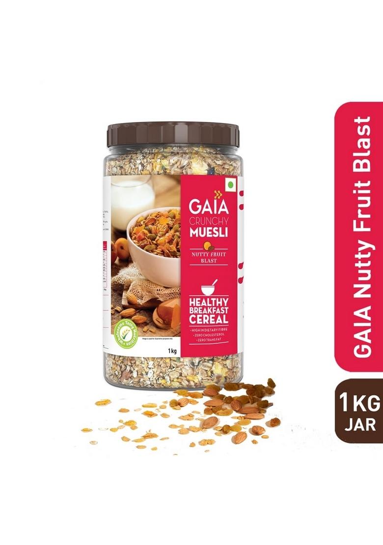 Gaia Nutty Fruit Blast Crunchy Muesli 1 Kg Jar