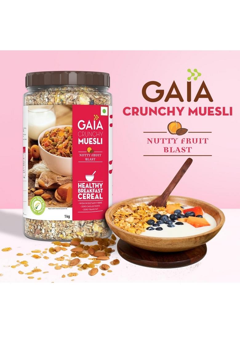 Gaia Nutty Fruit Blast Crunchy Muesli 1 Kg Jar