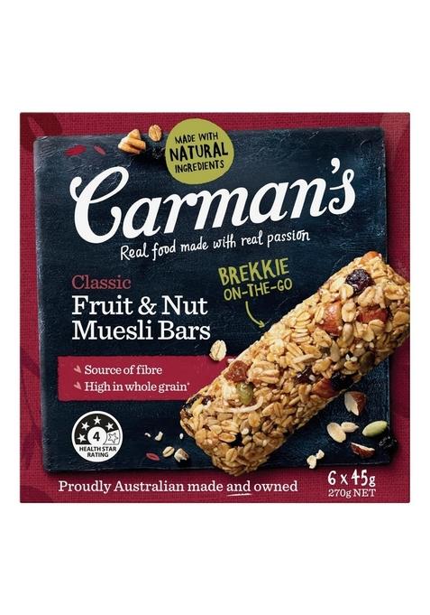 Carman'S Muesli Bars- 270Gms | With Classic Fruit & Nut | Oaty Goodness | Daily Energy Bars | Healthy Breakfast | Afternoon Tea | Gluten-Free | Vegan