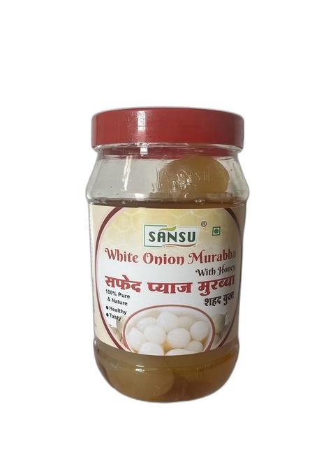 Sansu Homemade Organic White Onion Murabba With Honey" Good For Health | Natural Immunity Booster | (500 Gram)