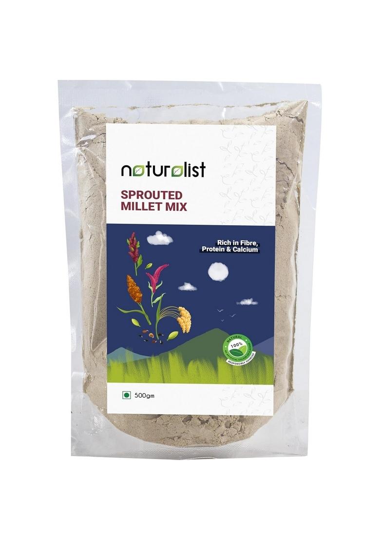 Naturalist 500 Gm Sprouted Millet Mix | 100% Natural | Chemical Free | Fibre And Vitamin B Rich Healthy Meal