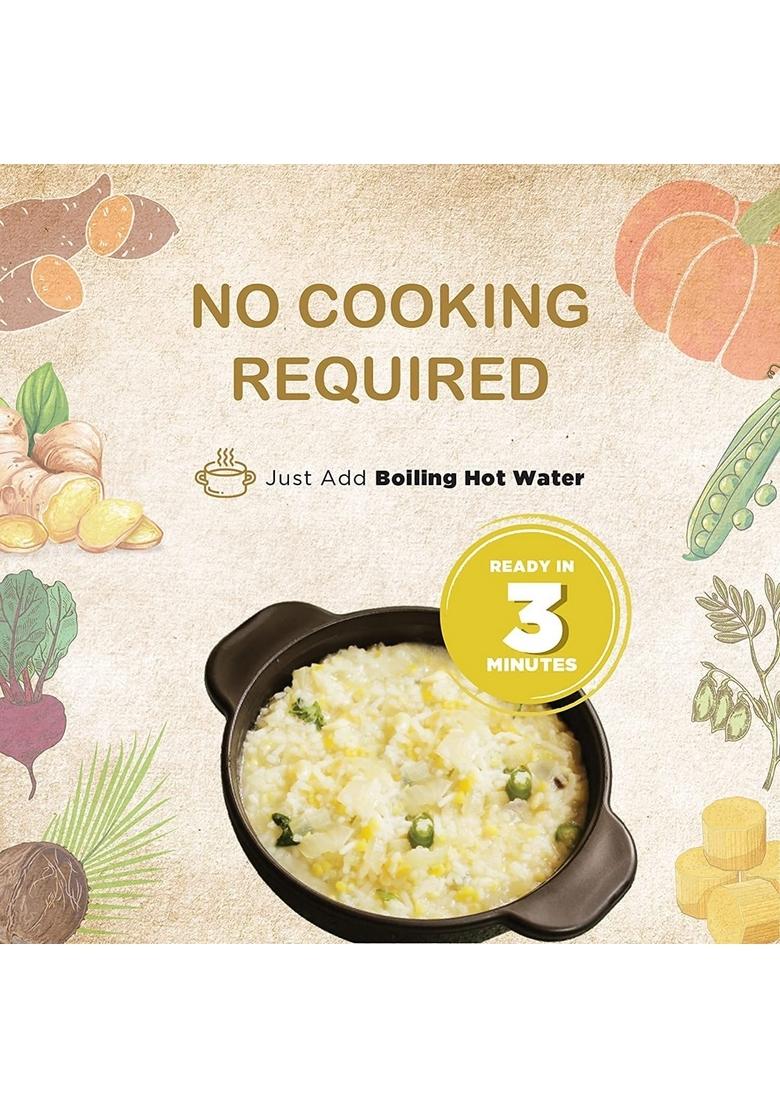 Organic Roots Multigrain Khichdi, Vegan, Superfood, Instant Food, Healthy Food, Ready To Eat Full Meal, No Msg, No Preservatives, 55 Gm (Pack Of 2)