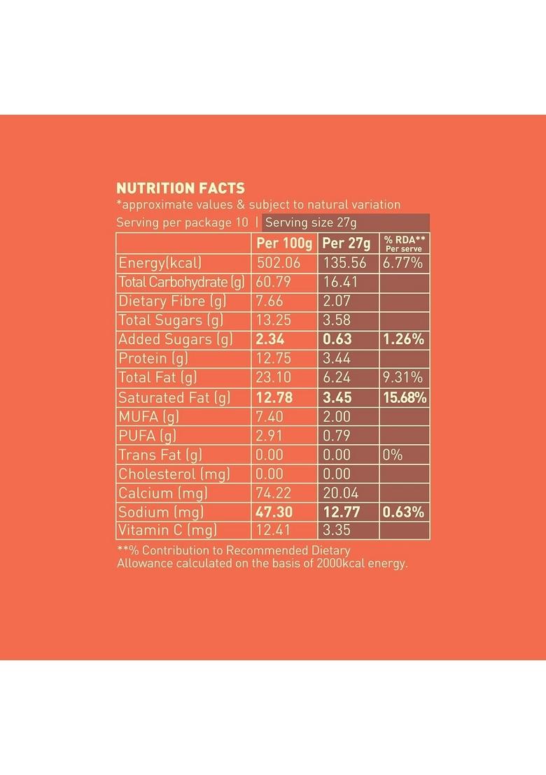 Nourish Organics Cinnamon Oats Granola, 270G Pack | Healthy And Nutritious Breakfast Cereals With Whole Nuts | No Refined Sugar | Clean Label