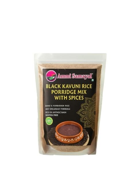 Black Kavuni Rice Porridge Mix 100G - Authentic South Indian Spiced Breakfast | Premium And Natural Black Rice Blend | Rich In Antioxidants & Fiber | Healthy And Flavorful Start To Your Day | Pack Of 1