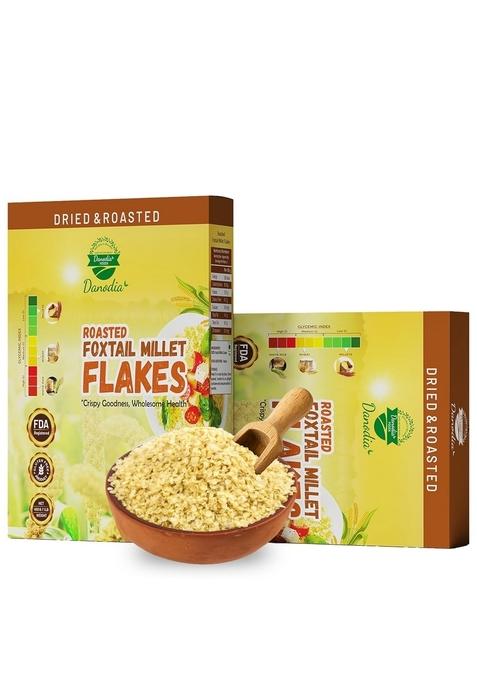 Danodia Foxtail Millet Flakes 450G | 100% Natural & Gluten-Free | High Fibre & Protein | Diabetic-Friendly Breakfast Cereal | No Added Sugar | Healthy Snack | Ready-To-Eat Superfood