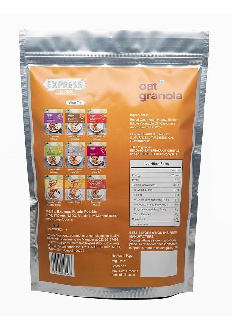 Express Foods Oat Granola Breakfast Cereal, 1Kg