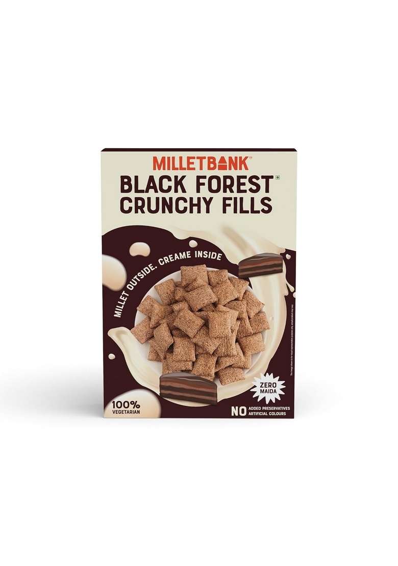 Millet Bank Black Forest Fills | Breakfast Cereal | No Added Colour, No Preservatives | Tasty & Delicious | 1 X 250G - Indya