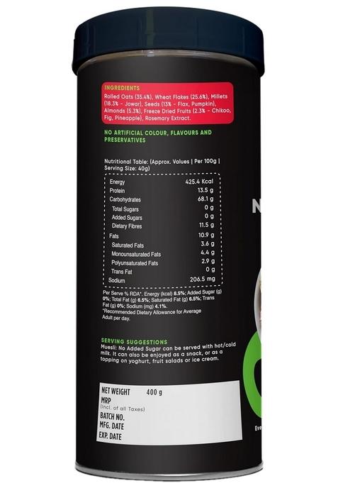 True Elements Muesli No Added Sugar 400Gm