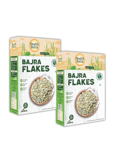 Health Sutra Bajra Flakes Combo - (500Gm Each) – Millets Cereal For Breakfast, High Fibre, Gluten Free, Low Fat, Diet Food For Weight Loss, 100% Natural, Use Like Oats/Corn Flakes