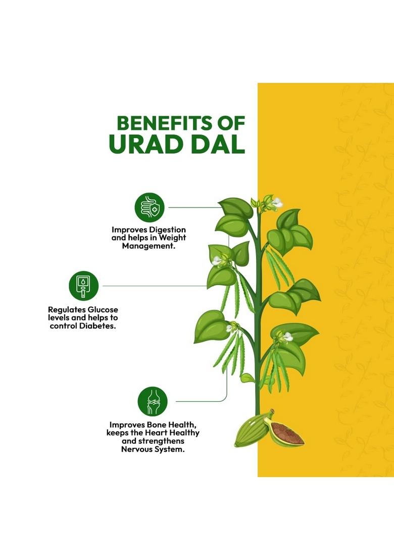 Naturalist 300 Gm Urad Dal Mix | 100% Natural | Chemical Free | Vitamin B Complex, Calcium And Potassium Rich Healthy Meal