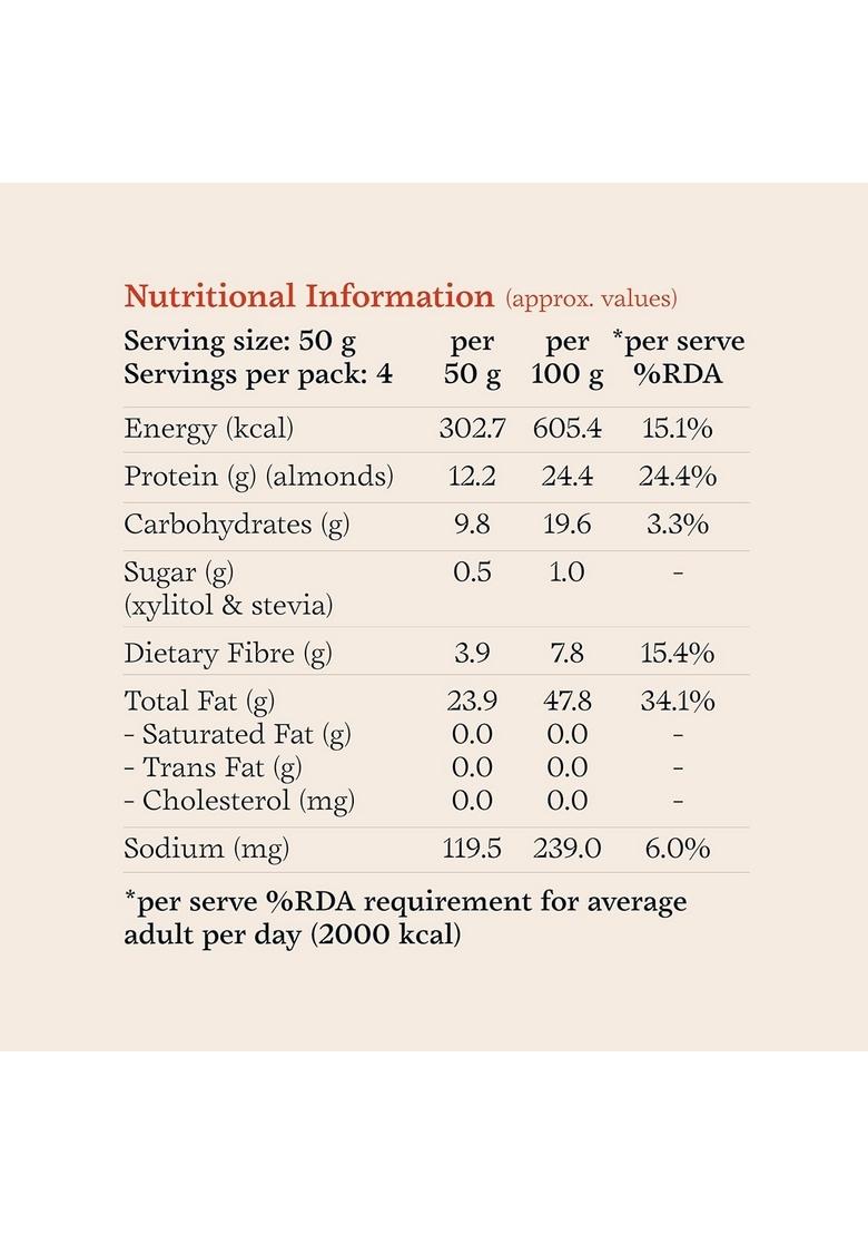 The Cinnamon Kitchen Sugar-Free Almond & Seed Granola (200 G) | Almond & Seed Mix|Gluten-Free, 100%Organic | Keto & Diabetic Friendly