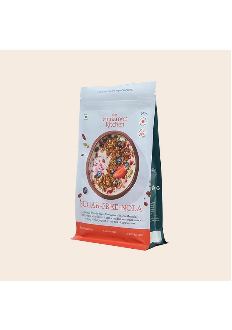 The Cinnamon Kitchen Sugar-Free Almond & Seed Granola (200 G) | Almond & Seed Mix|Gluten-Free, 100%Organic | Keto & Diabetic Friendly