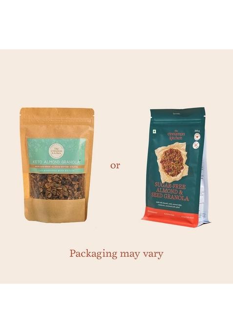 The Cinnamon Kitchen Sugar-Free Almond & Seed Granola (200 G) | Almond & Seed Mix|Gluten-Free, 100%Organic | Keto & Diabetic Friendly