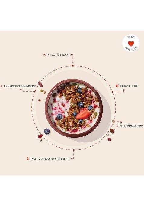 The Cinnamon Kitchen Sugar-Free Almond & Seed Granola (200 G) | Almond & Seed Mix|Gluten-Free, 100%Organic | Keto & Diabetic Friendly