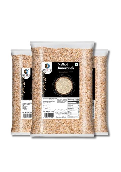 Organics Puffed Amaranth, 100G, (Pack Of 3) Gluten Free Rajgira | Puffed Amaranth Seeds For Eating