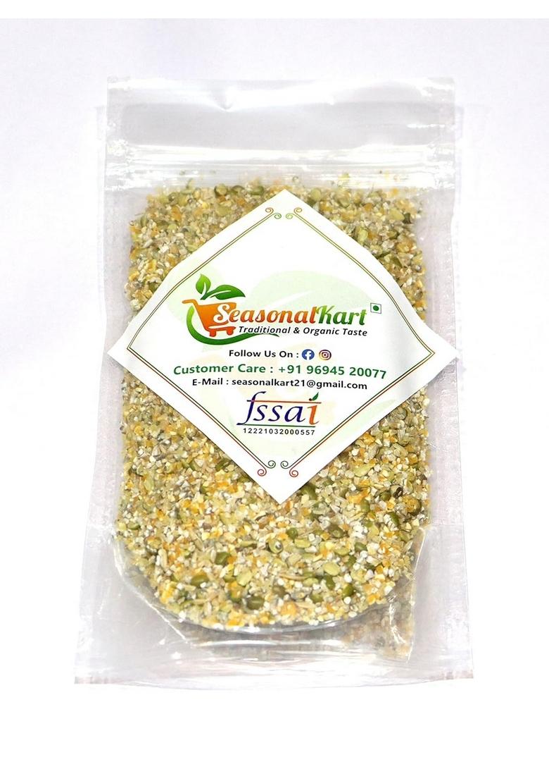 Seasonalkart Organic Multigrain Dalia | Multigrain Daliya | Pure Mix Multigrain Dalia | Healthy Grains | Healthy And Tasty Breakfast| Cereal For Breakfast | Diet Food For Weight Loss |