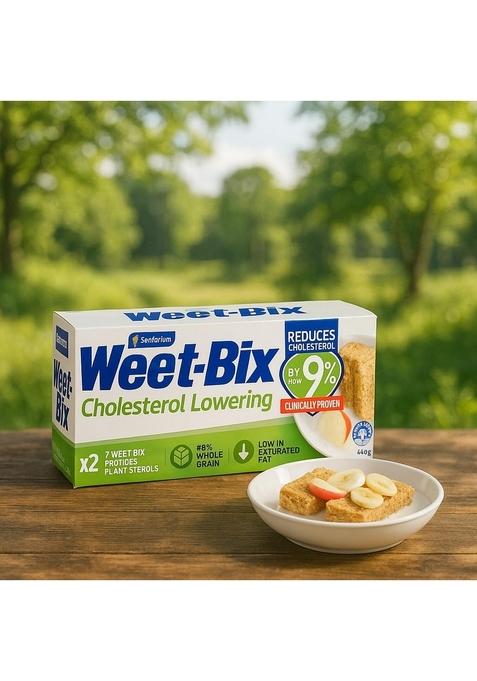 Weet-Bix By Sanitarium Cholesterol Lowering Cereal – High Fibre Wholegrain Breakfast – Reduces Cholesterol Naturally, Clinically Proven Beta-Glucan, Low Sugar, Heart Healthy – 425G (Imported-Aus)