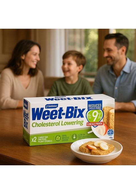 Weet-Bix By Sanitarium Cholesterol Lowering Cereal – High Fibre Wholegrain Breakfast – Reduces Cholesterol Naturally, Clinically Proven Beta-Glucan, Low Sugar, Heart Healthy – 425G (Imported-Aus)