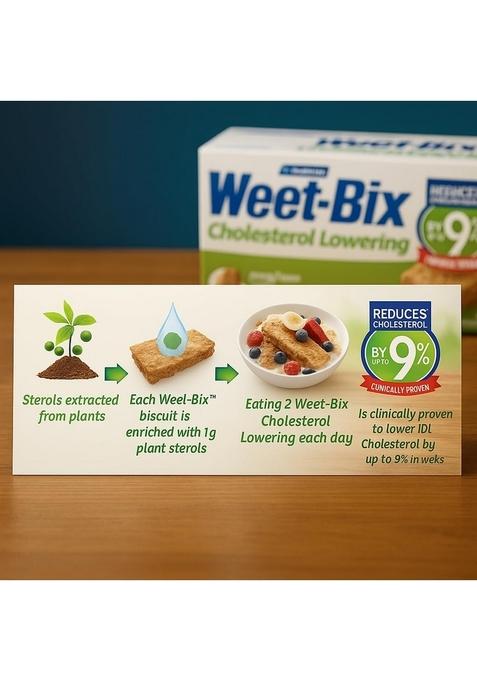 Weet-Bix By Sanitarium Cholesterol Lowering Cereal – High Fibre Wholegrain Breakfast – Reduces Cholesterol Naturally, Clinically Proven Beta-Glucan, Low Sugar, Heart Healthy – 425G (Imported-Aus)