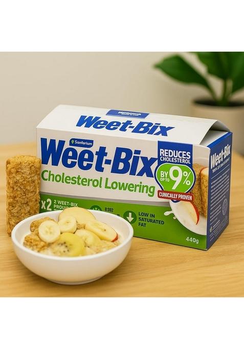 Weet-Bix By Sanitarium Cholesterol Lowering Cereal – High Fibre Wholegrain Breakfast – Reduces Cholesterol Naturally, Clinically Proven Beta-Glucan, Low Sugar, Heart Healthy – 425G (Imported-Aus)