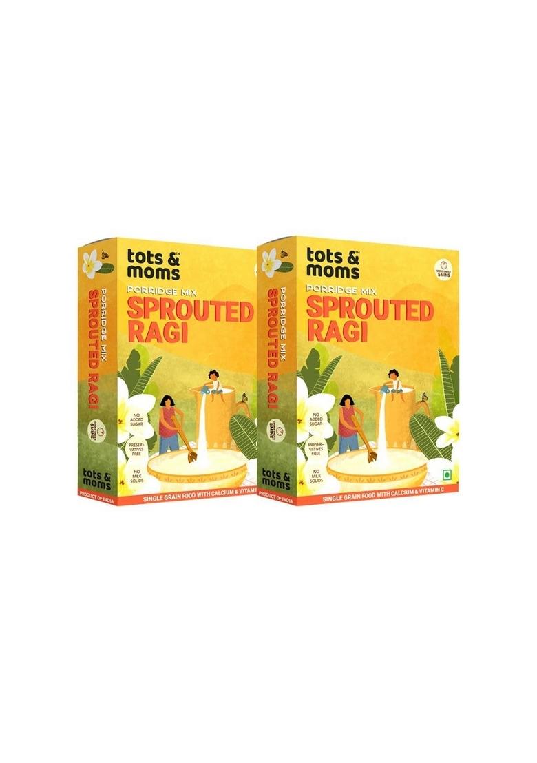 Tots & Moms Porridge Mix | No Sugar No Salt (200 G (Pack Of 2), Sprouted Ragi Powder)