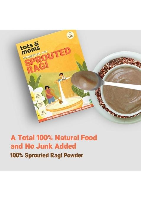 Tots & Moms Porridge Mix | No Sugar No Salt (200 G (Pack Of 2), Sprouted Ragi Powder)
