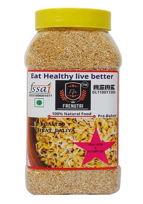 Frenutri Organic Sprouted Broken Wheat Daliya | Nutritious With High In Protein And Fiber Roasted Gehoon Dalia | Easy To Use No Preservatives 920Gm