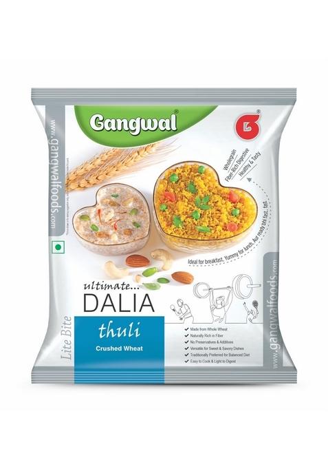 Gangwal Dalia 500G | Thuli | Crushed Wheat | Broken Wheat Gehu Dalia | High-Fiber & Protein-Rich Breakfast Cereal | Easy To Cook | No Preservatives | Ideal For Sweet & Savory Recipes
