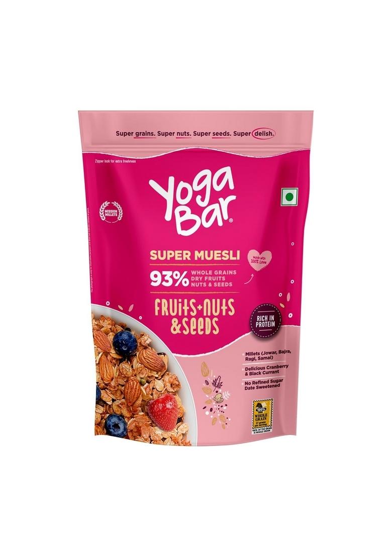 Yogabar Breakfast Oats And Muesli | Fruits And Nuts Muesli | Super Oats Premium Golden 100% Rolled Oats Combo Pack