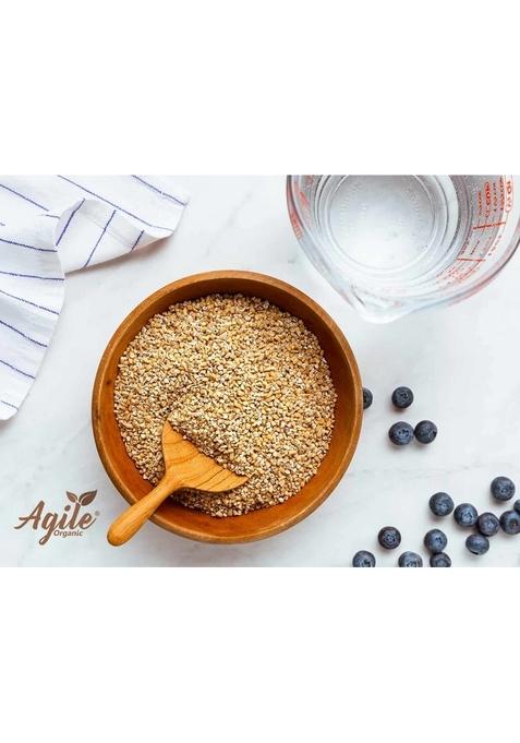 Agile Organic® Steel Cut Oats, 1Kg | Gluten Free Oats | Breakfast | Diet Food For Weight Loss | 100% Wholegrain Cereal