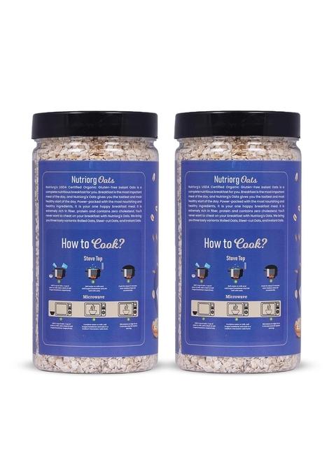 Nutriorg Organic Instant Oats 800G (Pack Of 2 X 400 Gm)