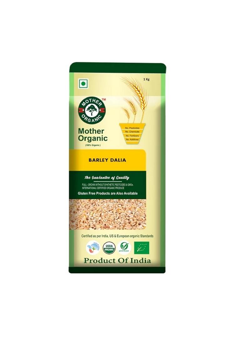 Mother Organic Barley Dalia | 100% Certified Organic Cracked Barley Grain | No Chemicals, No Pesticides | High Fibre & Protein-Rich Breakfast Cereal | Ideal For Weight Loss & Digestion | Product Of India (500 Gram)