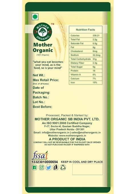 Mother Organic Barley Dalia | 100% Certified Organic Cracked Barley Grain | No Chemicals, No Pesticides | High Fibre & Protein-Rich Breakfast Cereal | Ideal For Weight Loss & Digestion | Product Of India (500 Gram)