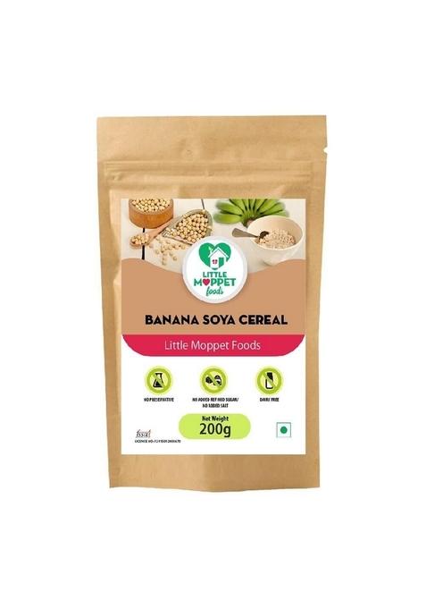 Little Moppet Foods – Banana Soya Cereal 200G| No Additives And Preservatives | Free From Added Salt And Sugar | Combination Of Raw Kerala Banana And Soya Bean.