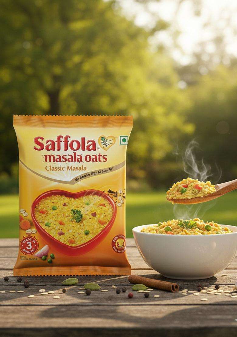 Saffola Masala Oats, Classic Masala, 40G (Pack Of 6) - Indya