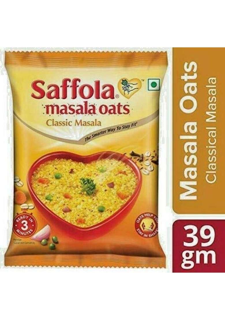 Saffola Masala Oats, Classic Masala, 40G (Pack Of 6) - Indya