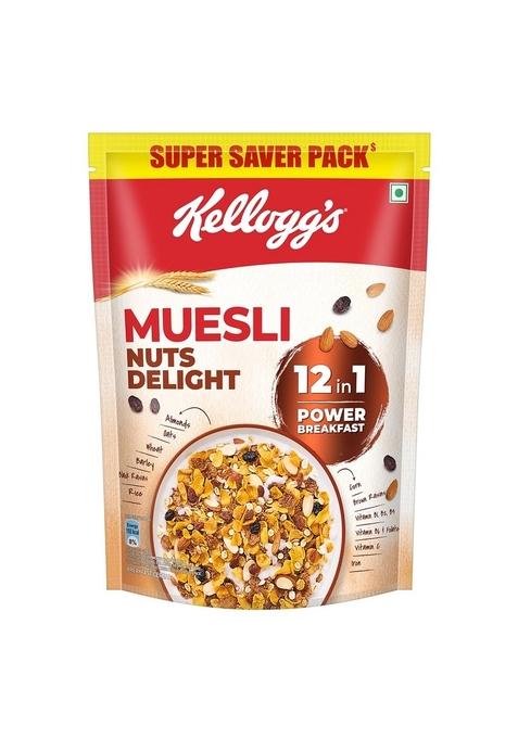 Kellogg'S Muesli Nuts Delight 750G | 12-In-1 Power Breakfast | India'S No 1 Muesli | Multigrain Breakfast Cereal