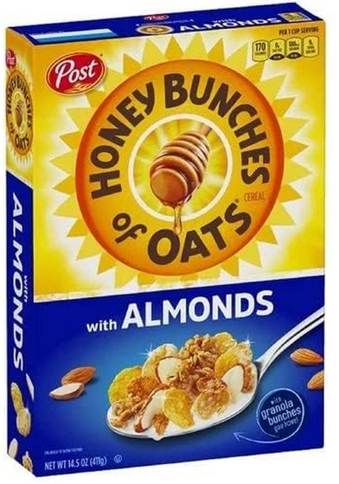 Post Honey Bunches Of Oats With Almonds – Crunchy Breakfast Cereal, 340G (Imported)