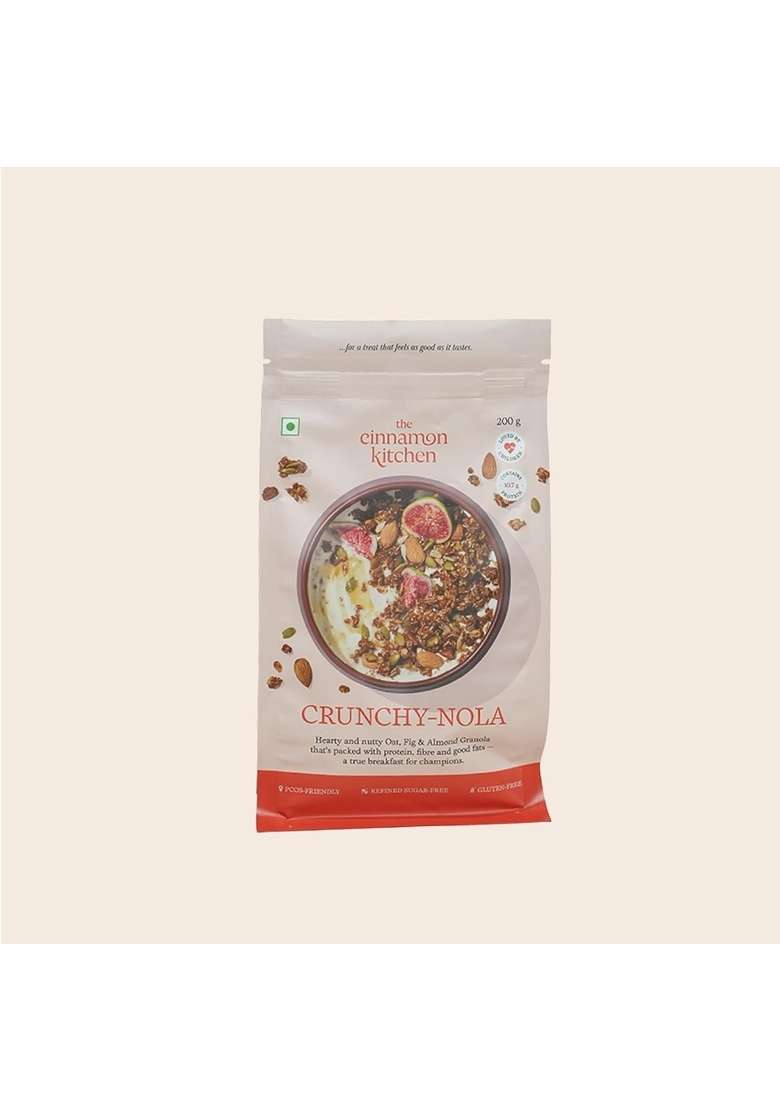 The Cinnamon Kitchen - Oat, Fig & Almond Granola (200 G)|As Seen On Shark Tank|100% Natural & Healthy |Gluten Free|Organic|Pcos Friendly|Loved By Children - Indya