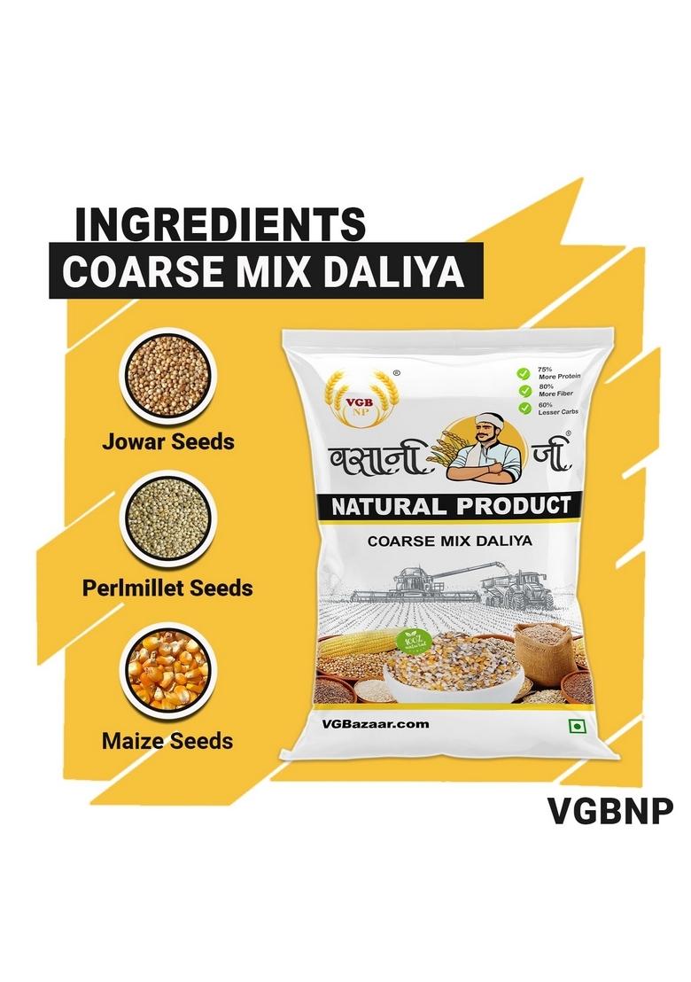 Vasani G Coarse Multigrain Daliya 500G | Mix Of Jowar Bajra Makka | Fibre-Rich Healthy Millet Dalia | Mota Anaj Mix For Nutritious Meals