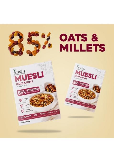 Skyroots Fruit & Nuts Muesli (Pack Of 2, 300G Each)