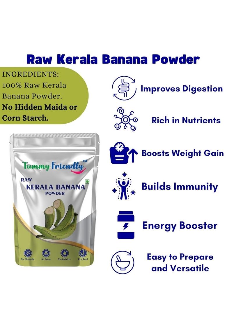 Tummy Friendly Foods Raw Kerala Banana Powder For Babies | Raw Nendran Banana Powder For Babies Kids Adults | Also Available In Trial Baby Packs | Shelf-Life 6 Month | Weight 200G (2X100G)