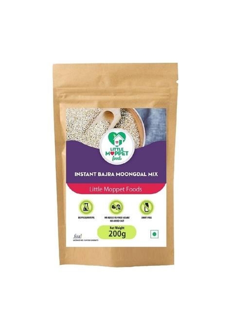 Little Moppet Foods – Instant Bajra Moongdal Powder 200G | No Additives And Preservatives | Free From Added Salt And Sugar | Combination Of Pearl Millet (Bajra), Moong Dal And Sesame Seeds