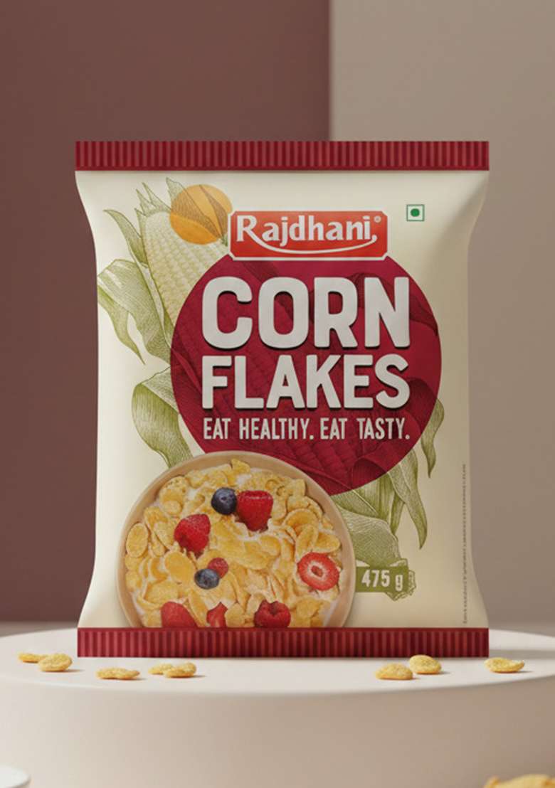 Rajdhani Corn Flakes, 475G - Indya