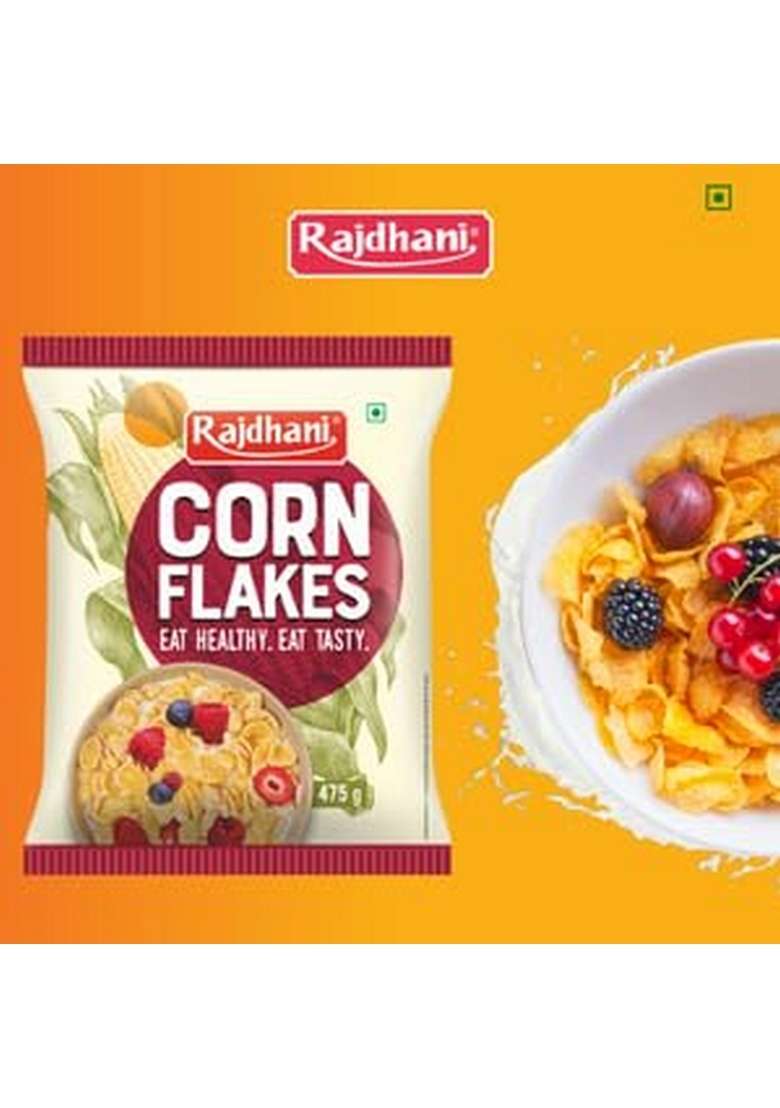 Rajdhani Corn Flakes, 475G - Indya