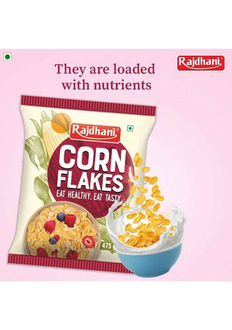 Rajdhani Corn Flakes, 475G - Indya